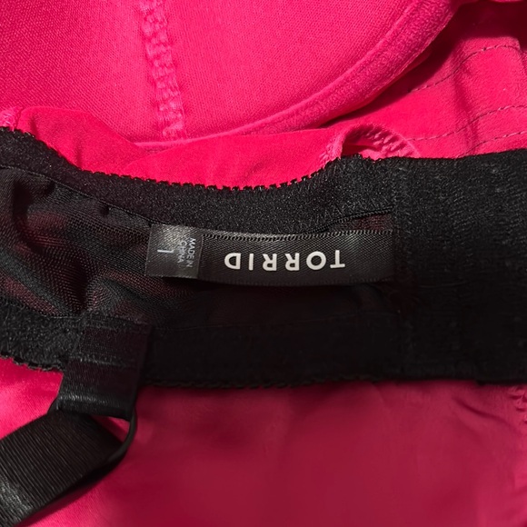 Torrid Black and Pink Lace Chemise with Satin Skirt - Picture 3 of 3